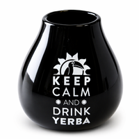 Matero Ceramico LUKA NEGRO 350 ml z logo MATE GREEN