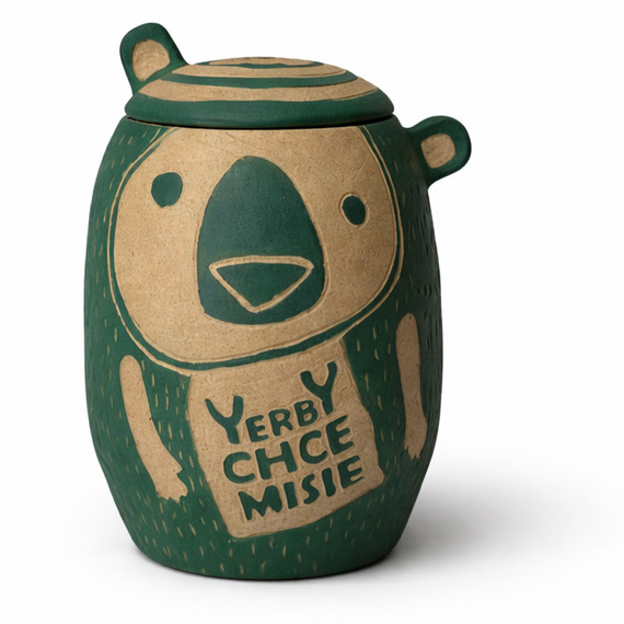 Kamionkowe matero ChceMiś ~250 ml (toczone na kole garncarskim)