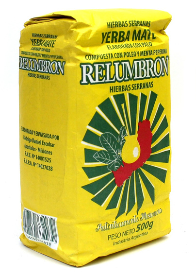 Argentyńska Yerba Mate Relumbron Hierbas Serranas 500g z Poleo i Miętą