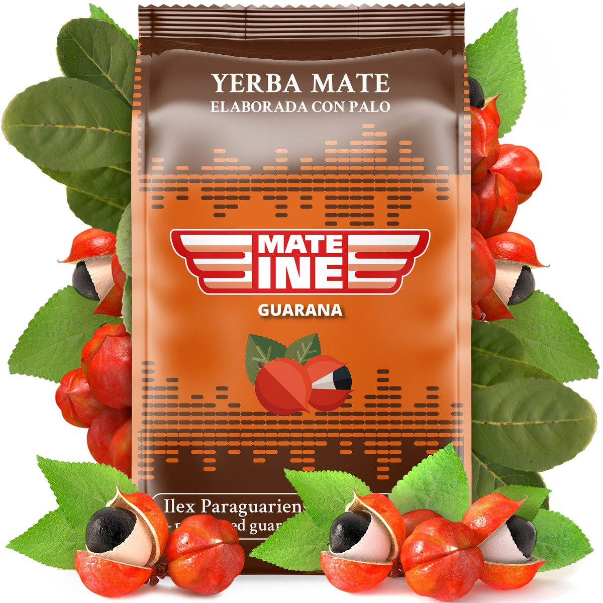 Yerba Mate Mateine Guarana sproszkowany owoc SUPER MOCNA, 0.05 kg
