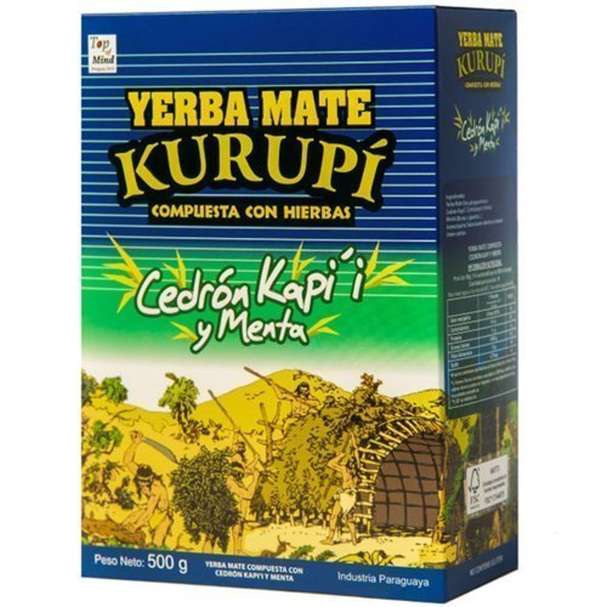 Yerba Mate Kurupi Cedron Kapi'i y Menta - trawa cytrynowa, mięta, 0.5 kg