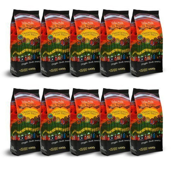 Yerba mate El PAJARO Traditional Con Palo 10x1kg=10kg PARAGWAJSKIEJ SUPERMOCY!