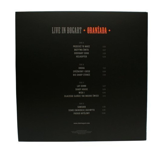 ORANŻADA "Live in Bogart"  Podwójna Płyta Winylowa