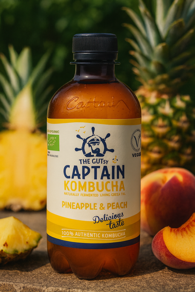 Captain Kombucha Pineapple & Peach 6x 400ml