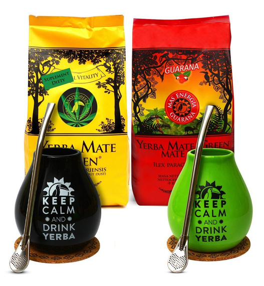 Zestaw Yerba Mate Green Guarana Cannabis dla Par