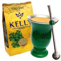 Zestaw do Yerba Mate Chimarrao Kelly 1kg  + akcesoria Porongo Yacuy i bombilla bomba