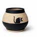 Matero ceramiczne toczone na kole "Black Cats" ~ 450 ml 