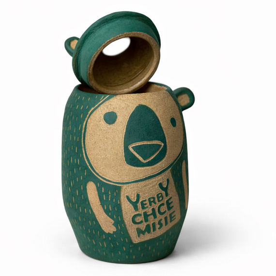 Kamionkowe matero ChceMiś ~250 ml (toczone na kole garncarskim)