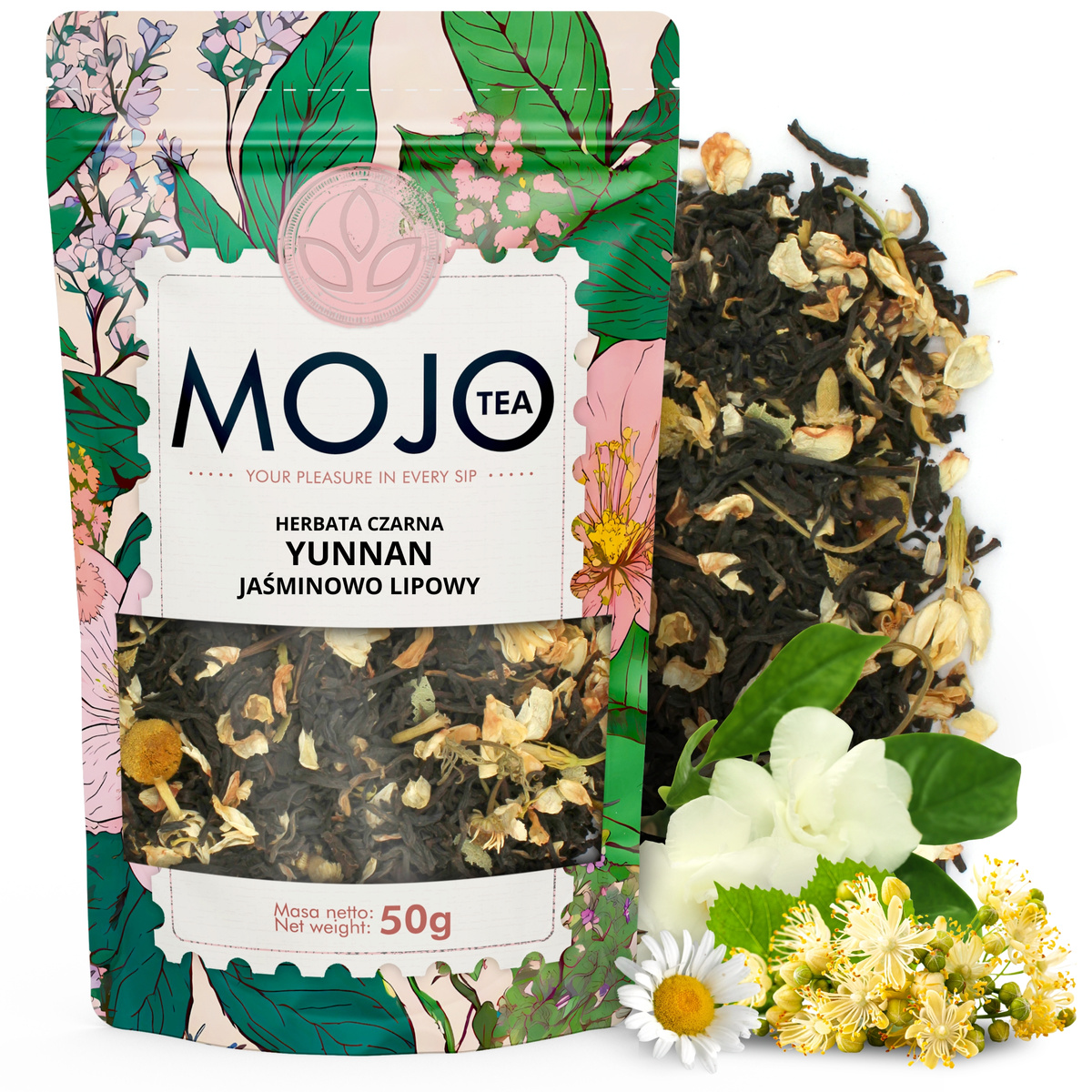 Herbata czarna Yunnan Jaśminowo Lipowy 50 g, 0.05 kg
