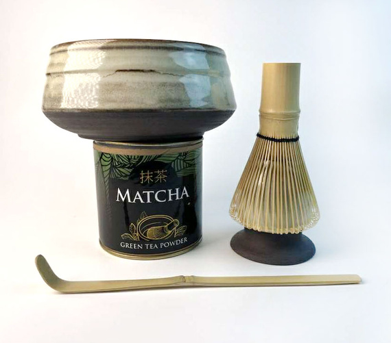 Zestaw Matcha Tea Set z ceramicznymi akcesoriami handmade w pudełku na prezent