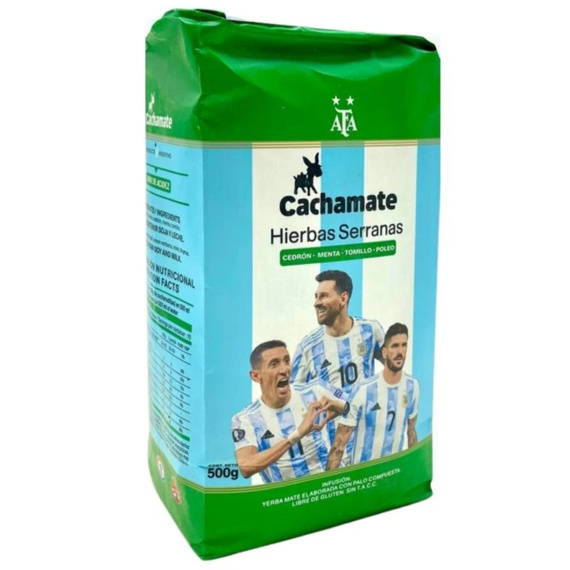 Yerba Mate AFA CACHAMATE Mundial Hierbas Serranas 500g