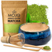 ZESTAW PREZENTOWY 7 SZT DO HERBATY MATCHA ZESTAW DO PARZENIA MATCHY ŁYŻKA + Podstawka czarna GRATIS yerba