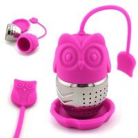 Zaparzacz do herbaty Sówka z podstawką