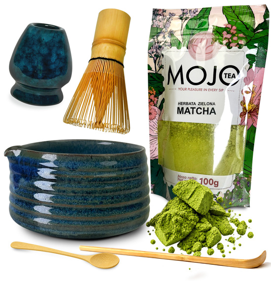 ZESTAW PREZENTOWY 6 SZT DO HERBATY MATCHA ZESTAW DO PARZENIA MATCHY ŁYŻKA