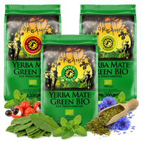 Zestaw Yerba Mate Green MIX BIO 3x 200g Guarana Despalada Limao