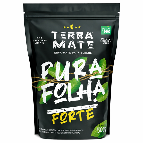Brazylijska Yerba Mate Terra Mate Pura Folha Extra Forte 500g Menta Boldo