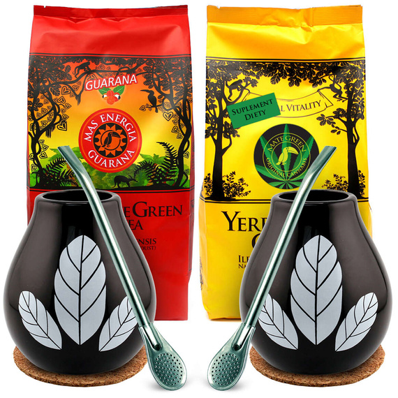 Zestaw Yerba Mate Green Guarana Cannabis dla Par 