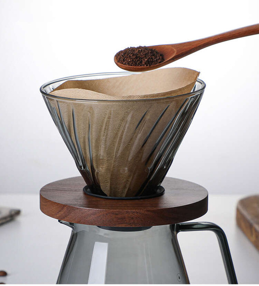 Zestaw do zaparzania kawy - szklany dzbanek Dripper 600 ml