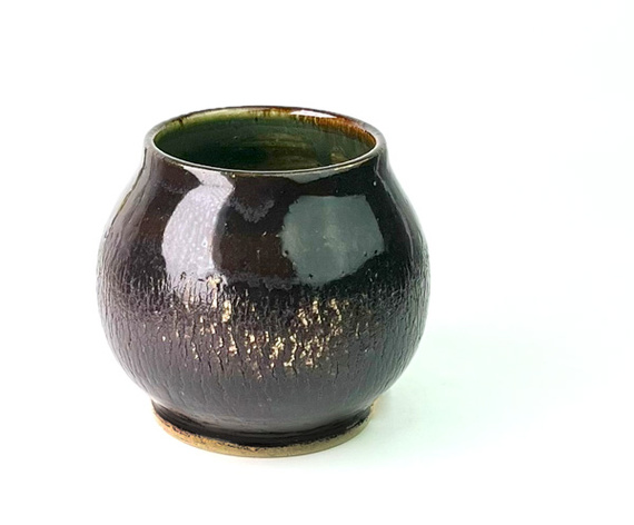 Matero ceramiczne do yerba mate Spękana Ziemia, rękodzieło, 250 ml. 