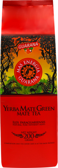 WYPRZEDAŻ - Yerba Mate Green MAS ENERGIA GUARANA 200 g - lekko uszkodzone opakowanie
