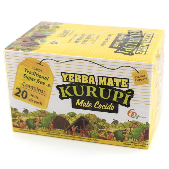 Yerba Mate Kurupi Cocido Tradicional - saszetki 20 x 3g