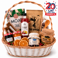 Kosz Prezentowy Premium z Kawą, Herbatą i Miodem