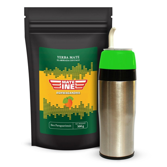 Zestaw Yerba Mate Ashwagandha 500g + Yerbomos