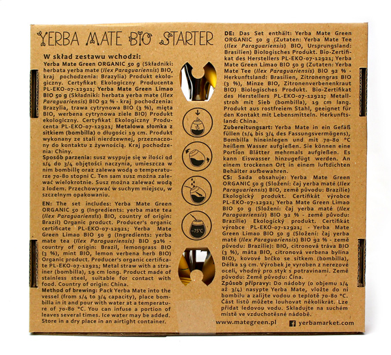 Zestaw Yerba Mate Bio Xperience Starter Set - kartonowe pudełko