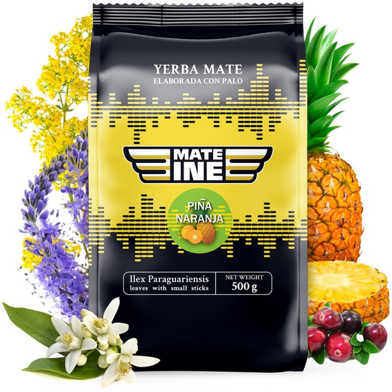Yerba Mate Mateine ANANASOWA Owoce 500g + PUSZKA