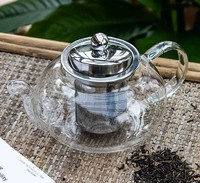 Szklany dzbanek z zaparzaczem do herbat, ziół, yerba mate 400 ml