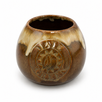 Naczynko do yerba mate Mate Green toczone na kole, ceramika handmade ~250 ml