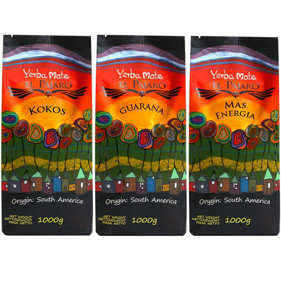 Zestaw Yerba Mate El Pajaro 3x 1kg