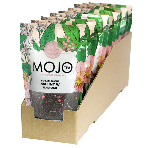 Herbata czarna Mojo Tea Maliny w Szampanie