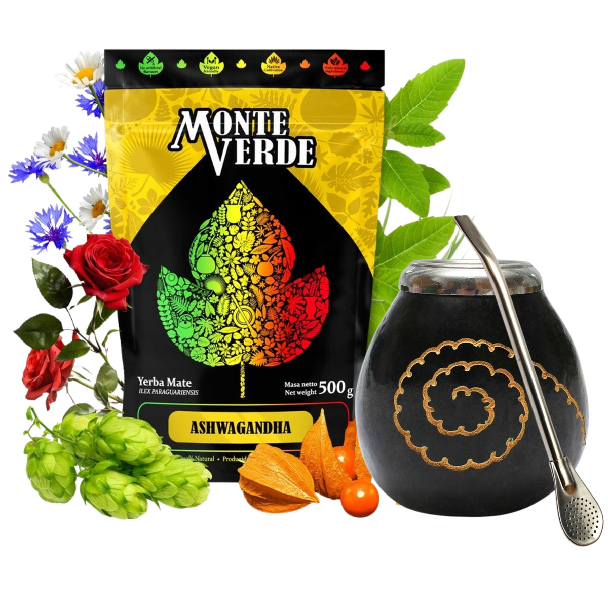 Yerba Mate Monte Verde ASHWAGANDHA 500g, 0.7 kg