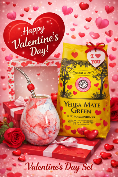 Zestaw Walentynkowy Yerba Mate dla Niej Premium Prezent Mi Amore