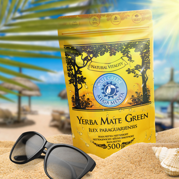 Yerba Mate Green Mega Menta - 500 g brak etykiety na opakowaniu