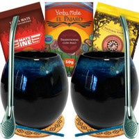 Zestaw Startowy Yerba Mate dla dwojga Różne Smaki Naczynka Toczone Ręcznie
