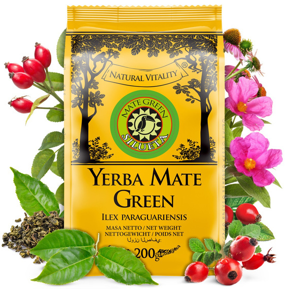 Yerba Mate Zestaw Silueta Fitness SLIM Guarana 5x 200 g 1 kg MOC