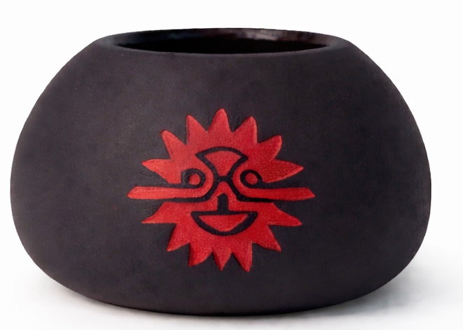 Naczynko do yerba mate "RED" toczone na kole, ceramika handmade 200ml, 0.25 kg