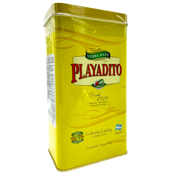 Yerbera Yerba Mate Playadito Tradicional 500g w oryginalnej puszce