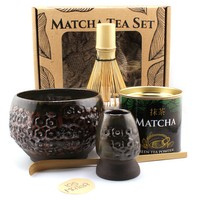 Zestaw Matcha Tea Set z ceramicznymi akcesoriami handmade w pudełku na prezent