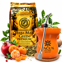 Zestaw Yerba Mate Green GOLD 400g Cuia Yacuy Bombilla LAGRIMA 22cm Prezent