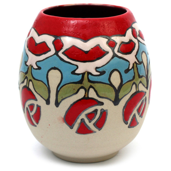 Matero ceramiczne toczone na kole "Ogrody" ~ 400 ml
