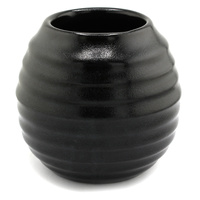Ceramiczne matero do yerba mate Czarny Mat Handmade