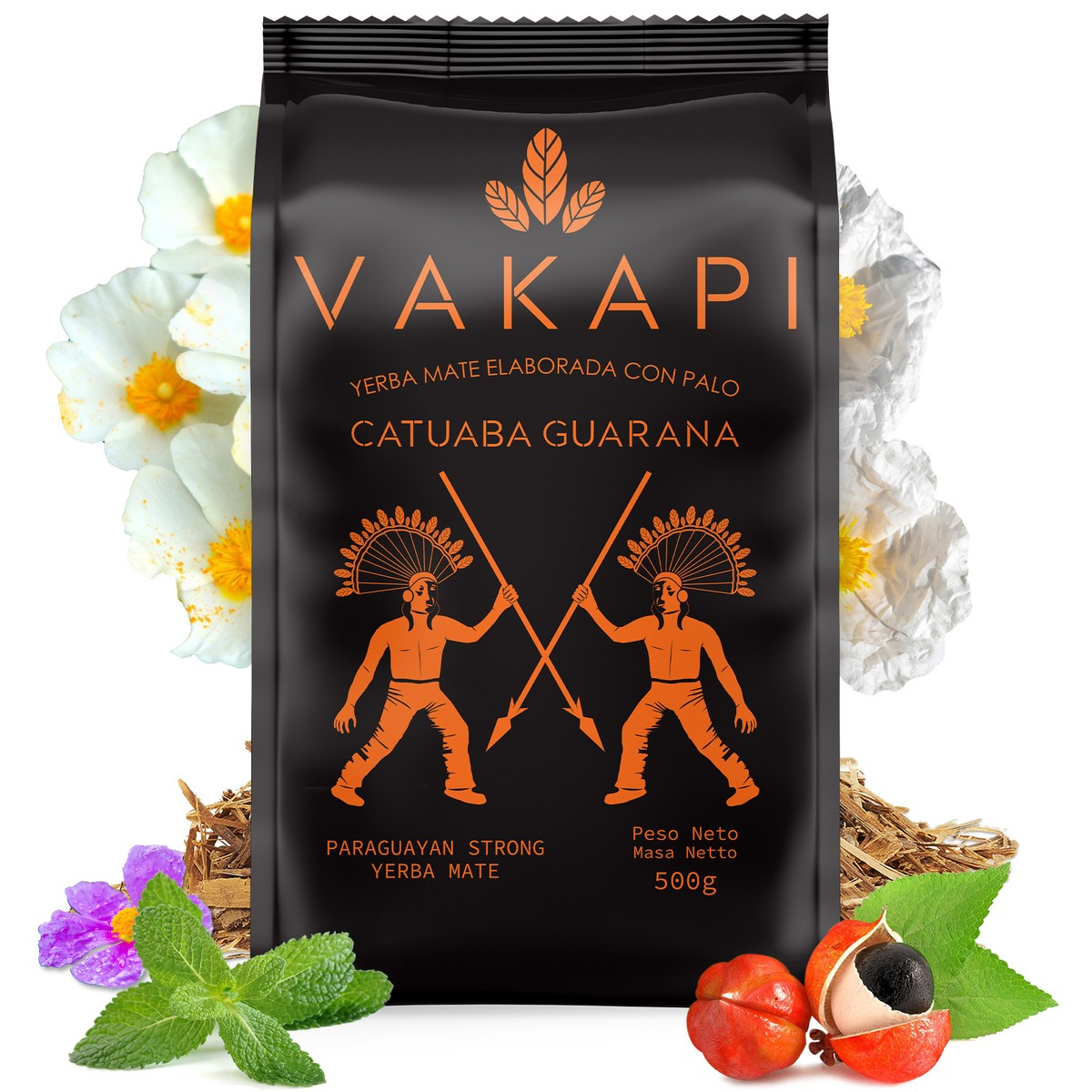 Yerba Mate ﻿Vakapi Catuaba Guarana podwójna moc, paragwajska, 0.05 kg