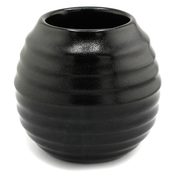 Ceramiczne matero do yerba mate Czarny Mat Handmade