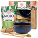 Zestaw Matcha MOJO TEA z bambusowymi akcesoriami  w pudełku prezentowym