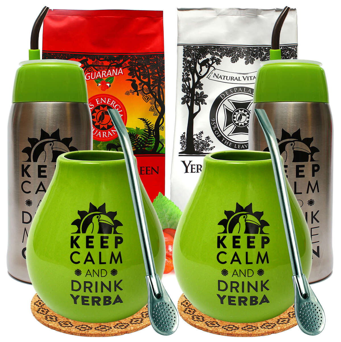 ZESTAW Yerba Mate Green YERBOMOS 4.0 dla dwojga, 3.08 kg