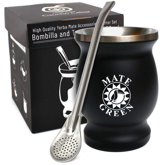 Zestaw do Yerba Mate Gaucho Cebar TermoMate Black
