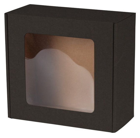 PUDEŁKO Paxit z okienkiem zestaw herbat 200x200x100 mm (czarne)